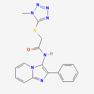 molecular formula C17H15N7OS B4819798 2-[(1-methyl-1H-tetrazol-5-yl)thio]-N-(2-phenylimidazo[1,2-a]pyridin-3-yl)acetamide 