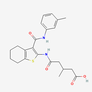 3-methyl-5-[(3-{[(3-methylphenyl)amino]carbonyl}-4,5,6,7-tetrahydro-1-benzothien-2-yl)amino]-5-oxopentanoic acid