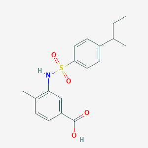 molecular formula C18H21NO4S B4819805 3-{[(4-sec-butylphenyl)sulfonyl]amino}-4-methylbenzoic acid 