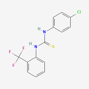 molecular formula C14H10ClF3N2S B4819821 N-(4-chlorophenyl)-N'-[2-(trifluoromethyl)phenyl]thiourea 