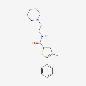 molecular formula C19H24N2OS B4819839 4-methyl-5-phenyl-N-[2-(1-piperidinyl)ethyl]-2-thiophenecarboxamide 