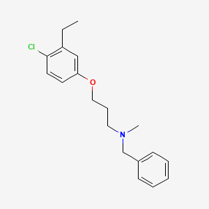 molecular formula C19H24ClNO B4819846 N-benzyl-3-(4-chloro-3-ethylphenoxy)-N-methyl-1-propanamine 