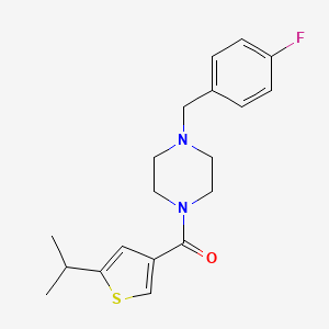 molecular formula C19H23FN2OS B4819852 1-(4-fluorobenzyl)-4-[(5-isopropyl-3-thienyl)carbonyl]piperazine 