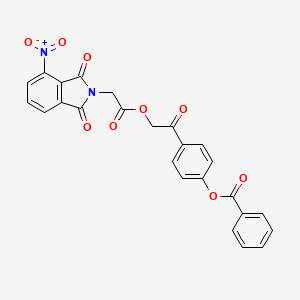 molecular formula C25H16N2O9 B4819862 4-(2-{[(4-nitro-1,3-dioxo-1,3-dihydro-2H-isoindol-2-yl)acetyl]oxy}acetyl)phenyl benzoate 