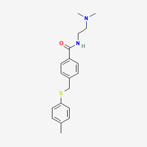 N-[2-(dimethylamino)ethyl]-4-{[(4-methylphenyl)thio]methyl}benzamide