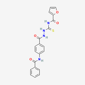 molecular formula C20H16N4O4S B4819911 N-({2-[4-(benzoylamino)benzoyl]hydrazino}carbonothioyl)-2-furamide 