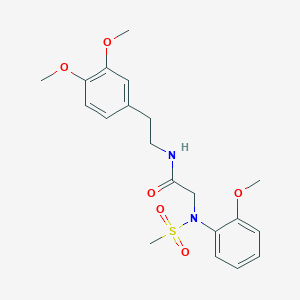 molecular formula C20H26N2O6S B4819931 N~1~-[2-(3,4-dimethoxyphenyl)ethyl]-N~2~-(2-methoxyphenyl)-N~2~-(methylsulfonyl)glycinamide 