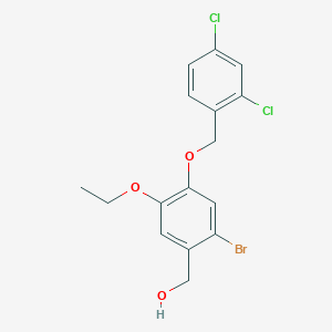 molecular formula C16H15BrCl2O3 B4819936 {2-bromo-4-[(2,4-dichlorobenzyl)oxy]-5-ethoxyphenyl}methanol 