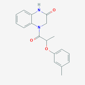 molecular formula C18H18N2O3 B4819952 4-[2-(3-methylphenoxy)propanoyl]-3,4-dihydro-2(1H)-quinoxalinone 