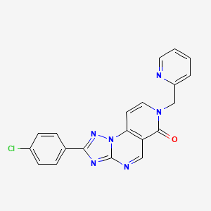 molecular formula C20H13ClN6O B4819959 2-(4-chlorophenyl)-7-(2-pyridinylmethyl)pyrido[3,4-e][1,2,4]triazolo[1,5-a]pyrimidin-6(7H)-one 