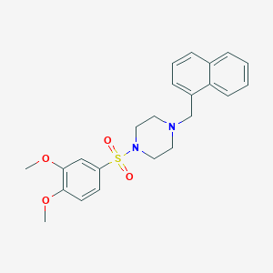 molecular formula C23H26N2O4S B4819966 1-[(3,4-dimethoxyphenyl)sulfonyl]-4-(1-naphthylmethyl)piperazine 