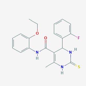 molecular formula C20H20FN3O2S B481999 N-(2-ethoxyphenyl)-6-(2-fluorophenyl)-4-methyl-2-sulfanyl-1,6-dihydropyrimidine-5-carboxamide CAS No. 372505-19-6
