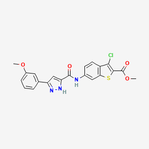 methyl 3-chloro-6-({[5-(3-methoxyphenyl)-1H-pyrazol-3-yl]carbonyl}amino)-1-benzothiophene-2-carboxylate