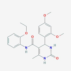 molecular formula C22H25N3O5 B482000 4-(2,4-dimethoxyphenyl)-N-(2-ethoxyphenyl)-6-methyl-2-oxo-1,2,3,4-tetrahydropyrimidine-5-carboxamide CAS No. 374091-19-7