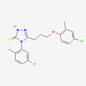 molecular formula C19H19Cl2N3OS B4820004 5-[3-(4-chloro-2-methylphenoxy)propyl]-4-(5-chloro-2-methylphenyl)-4H-1,2,4-triazole-3-thiol 