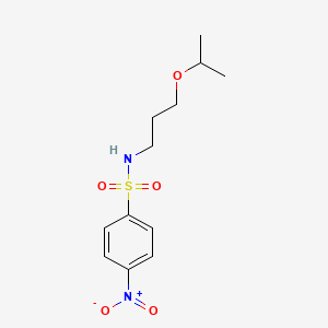 molecular formula C12H18N2O5S B4820016 N-(3-isopropoxypropyl)-4-nitrobenzenesulfonamide 