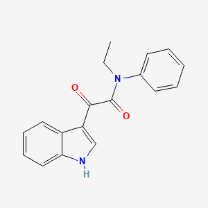 N-ethyl-2-(1H-indol-3-yl)-2-oxo-N-phenylacetamide