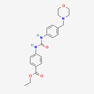 molecular formula C21H25N3O4 B4820033 ethyl 4-[({[4-(4-morpholinylmethyl)phenyl]amino}carbonyl)amino]benzoate 