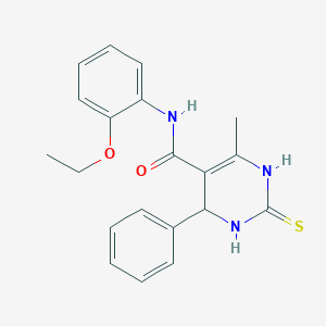 molecular formula C20H21N3O2S B482004 N-(2-ethoxyphenyl)-6-methyl-4-phenyl-2-thioxo-1,2,3,4-tetrahydropyrimidine-5-carboxamide CAS No. 372971-31-8