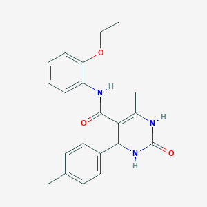 molecular formula C21H23N3O3 B482005 N-(2-ethoxyphenyl)-6-methyl-4-(4-methylphenyl)-2-oxo-1,2,3,4-tetrahydropyrimidine-5-carboxamide CAS No. 397863-15-9