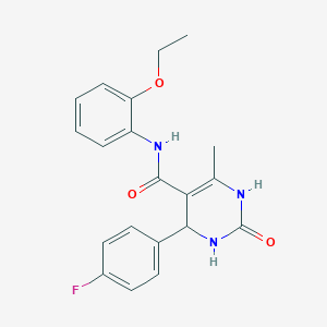 molecular formula C20H20FN3O3 B482006 N-(2-ethoxyphenyl)-4-(4-fluorophenyl)-6-methyl-2-oxo-1,2,3,4-tetrahydropyrimidine-5-carboxamide CAS No. 397863-16-0