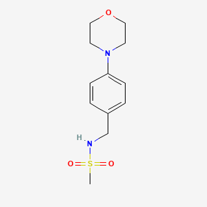 molecular formula C12H18N2O3S B4820065 N-[4-(4-morpholinyl)benzyl]methanesulfonamide 