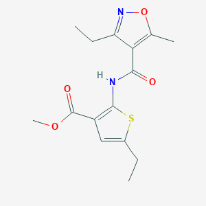 methyl 5-ethyl-2-{[(3-ethyl-5-methyl-4-isoxazolyl)carbonyl]amino}-3-thiophenecarboxylate