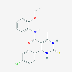 4-(4-chlorophenyl)-N-(2-ethoxyphenyl)-6-methyl-2-thioxo-1,2,3,4-tetrahydropyrimidine-5-carboxamide