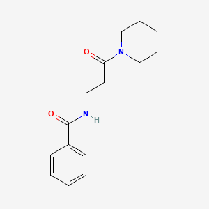 molecular formula C15H20N2O2 B4820086 N-[3-oxo-3-(1-piperidinyl)propyl]benzamide 