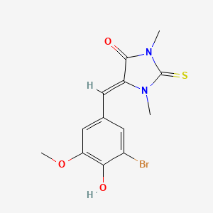 molecular formula C13H13BrN2O3S B4820087 5-(3-bromo-4-hydroxy-5-methoxybenzylidene)-1,3-dimethyl-2-thioxo-4-imidazolidinone 
