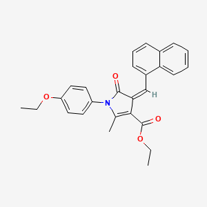 ethyl 1-(4-ethoxyphenyl)-2-methyl-4-(1-naphthylmethylene)-5-oxo-4,5-dihydro-1H-pyrrole-3-carboxylate