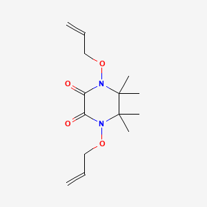 molecular formula C14H22N2O4 B4820123 1,4-bis(allyloxy)-5,5,6,6-tetramethyl-2,3-piperazinedione 