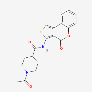 molecular formula C19H18N2O4S B4820130 1-acetyl-N-(4-oxo-4H-thieno[3,4-c]chromen-3-yl)-4-piperidinecarboxamide 