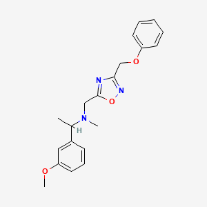 1-(3-methoxyphenyl)-N-methyl-N-{[3-(phenoxymethyl)-1,2,4-oxadiazol-5-yl]methyl}ethanamine