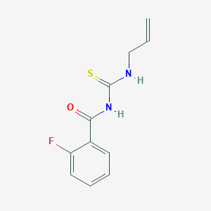 molecular formula C11H11FN2OS B4820142 N-[(allylamino)carbonothioyl]-2-fluorobenzamide 