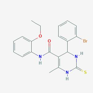 molecular formula C20H20BrN3O2S B482015 4-(2-bromophenyl)-N-(2-ethoxyphenyl)-6-methyl-2-thioxo-1,2,3,4-tetrahydropyrimidine-5-carboxamide CAS No. 372508-32-2