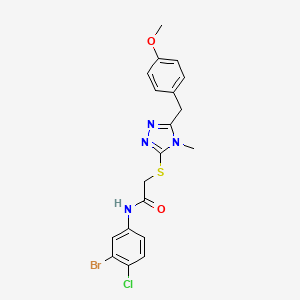 N-(3-bromo-4-chlorophenyl)-2-{[5-(4-methoxybenzyl)-4-methyl-4H-1,2,4-triazol-3-yl]thio}acetamide