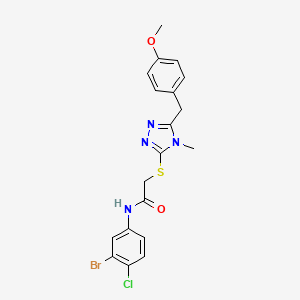 molecular formula C19H18BrClN4O2S B4820159 N-(3-bromo-4-chlorophenyl)-2-{[5-(4-methoxybenzyl)-4-methyl-4H-1,2,4-triazol-3-yl]thio}acetamide 