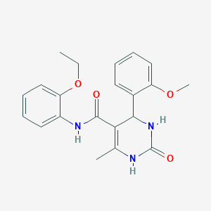 molecular formula C21H23N3O4 B482016 N-(2-ethoxyphenyl)-4-(2-methoxyphenyl)-6-methyl-2-oxo-1,2,3,4-tetrahydropyrimidine-5-carboxamide CAS No. 373618-14-5
