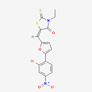 5-{[5-(2-bromo-4-nitrophenyl)-2-furyl]methylene}-3-ethyl-2-thioxo-1,3-thiazolidin-4-one