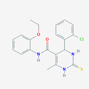 molecular formula C20H20ClN3O2S B482017 4-(2-chlorophenyl)-N-(2-ethoxyphenyl)-6-methyl-2-thioxo-1,2,3,4-tetrahydropyrimidine-5-carboxamide CAS No. 372978-38-6
