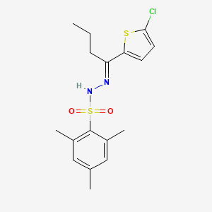 N'-[1-(5-chloro-2-thienyl)butylidene]-2,4,6-trimethylbenzenesulfonohydrazide