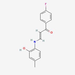 1-(4-fluorophenyl)-3-[(2-hydroxy-4-methylphenyl)amino]-2-propen-1-one