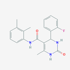 molecular formula C20H20FN3O2 B482019 N-(2,3-dimethylphenyl)-4-(2-fluorophenyl)-6-methyl-2-oxo-1,2,3,4-tetrahydro-5-pyrimidinecarboxamide CAS No. 361182-43-6
