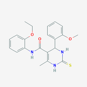 molecular formula C21H23N3O3S B482021 N-(2-ethoxyphenyl)-6-(2-methoxyphenyl)-4-methyl-2-sulfanyl-1,6-dihydropyrimidine-5-carboxamide CAS No. 364620-86-0