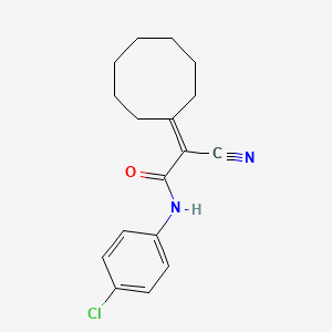 molecular formula C17H19ClN2O B4820217 N-(4-chlorophenyl)-2-cyano-2-cyclooctylideneacetamide 