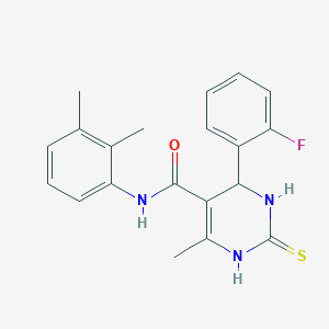 molecular formula C20H20FN3OS B482023 N-(2,3-dimethylphenyl)-6-(2-fluorophenyl)-4-methyl-2-sulfanyl-1,6-dihydropyrimidine-5-carboxamide CAS No. 370853-14-8