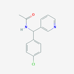 molecular formula C14H13ClN2O B4820241 N-[(4-chlorophenyl)(3-pyridinyl)methyl]acetamide 