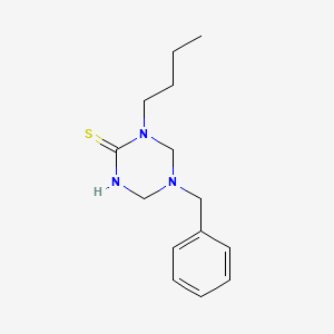 molecular formula C14H21N3S B4820242 5-benzyl-1-butyl-1,3,5-triazinane-2-thione 