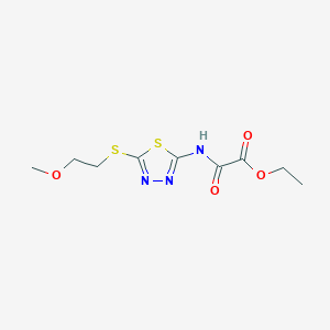 molecular formula C9H13N3O4S2 B4820244 ethyl ({5-[(2-methoxyethyl)thio]-1,3,4-thiadiazol-2-yl}amino)(oxo)acetate 